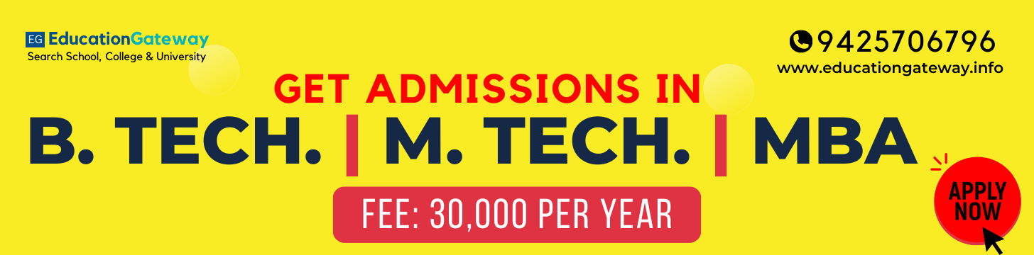 Admission Copen in B Tech M Tech MBA
